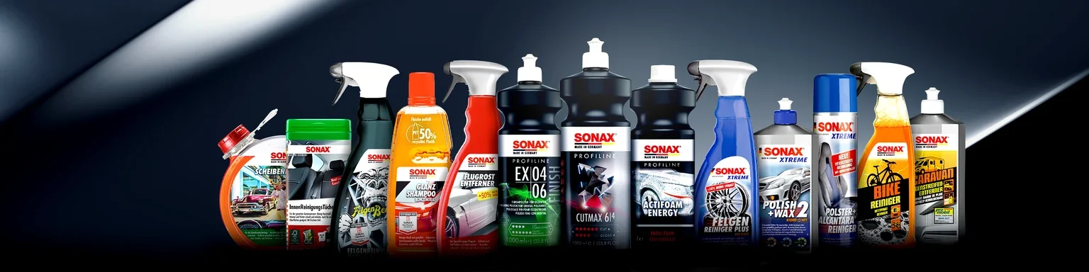 SONAX Produktreihe, Shampoos und Versiegelungen im Überblick